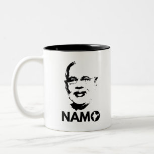 Narendra Modi Face Namo Again 2019 India BJP T-shi Two-Tone Coffee Mug