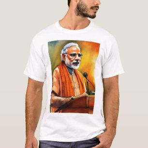 Narendra Modi: Visionary Leader T-Shirt Design"