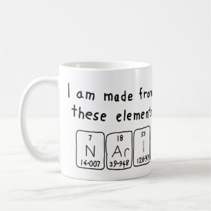 Nari periodic table name mug