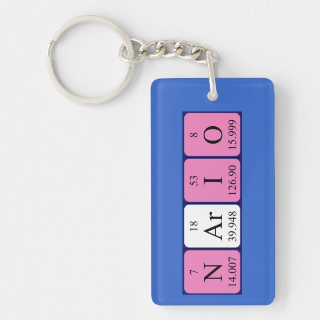 Nario periodic table name keyring (Front)