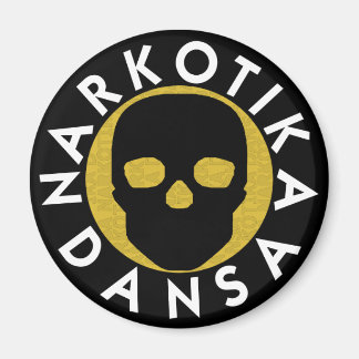 NARKOTIKA LIV Butter round magnet  black N3