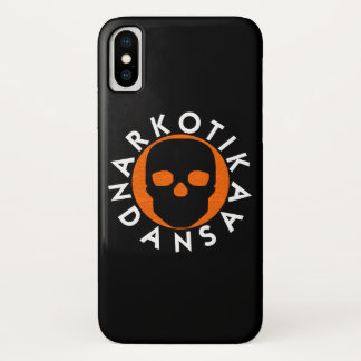NARKOTIKA LIV coque orange iPhone X noir N3