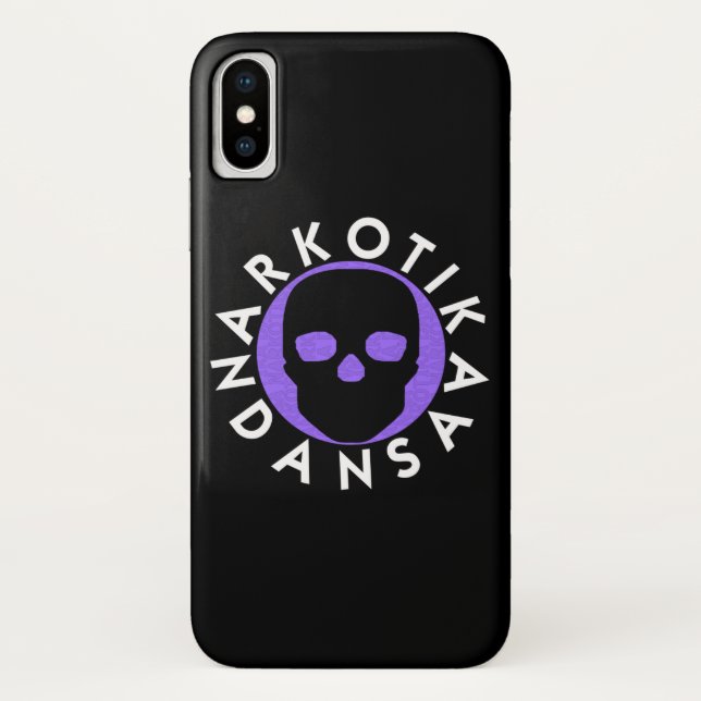 NARKOTIKA LIV Violet coque iPhone X noir N3 (Dos)