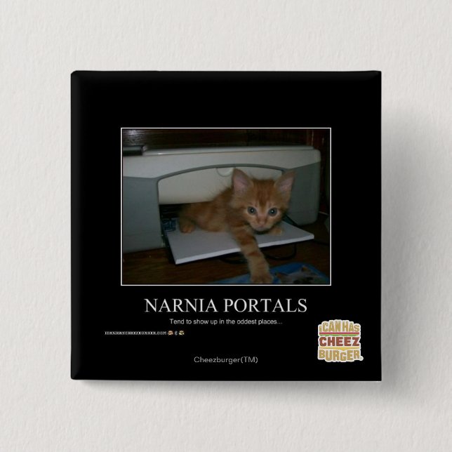 Narnia Portals 2 Inch Square Button (Front)