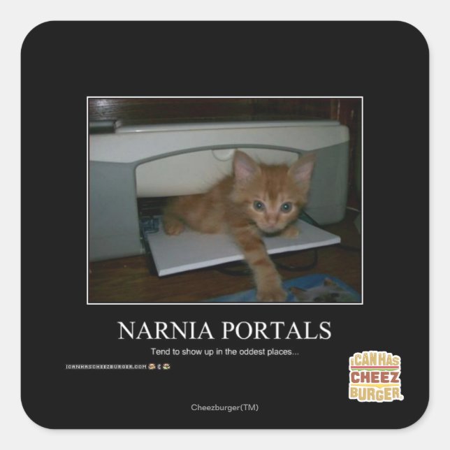 Narnia Portals Square Sticker (Front)