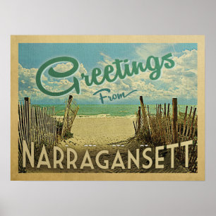 Narragansett Poster Vintage voyage de plage