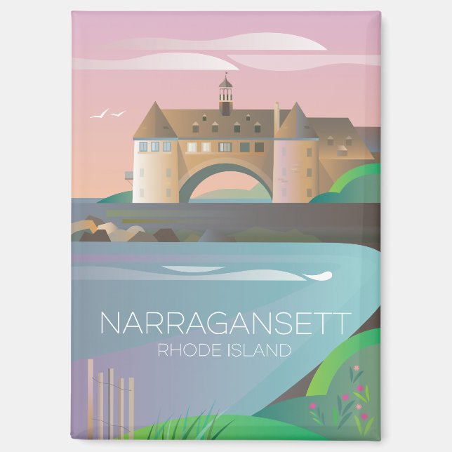 Narragansett, Rhode Island Refrigerator Magnet (Recto)