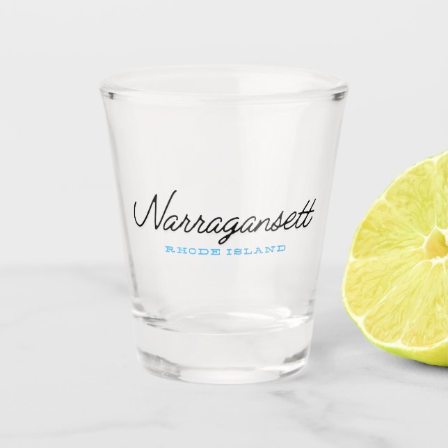 Narragansett Rhode Island Shot Glass (Front)