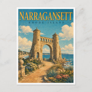 Narragansett Rhode Island The Towers GeoSaga Postcard