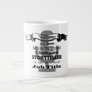 Narrateur Titre du travail Mug - noir