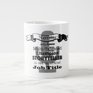 Narrateur Titre du travail Mug - noir