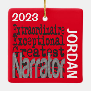 Narrator Extraordinaire CUSTOM Ceramic Ornament