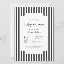 Narrow Black and White Vertical Candy Stripe