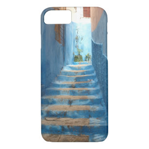 Narrow Blue Stairway in Morocco iPhone 8/7 Case