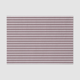 Narrow Burnt Burgundy and White Striped Pattern Tissue Paper
