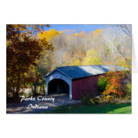 Narrow Covered Bridge Parke County, Indiana