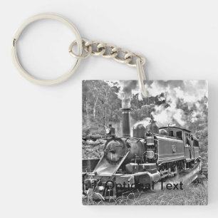 Narrow Gauge Steam Train Puffing Engine Keychain