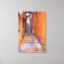 Narrow Steps Taormina Sicily Italy Street Painting