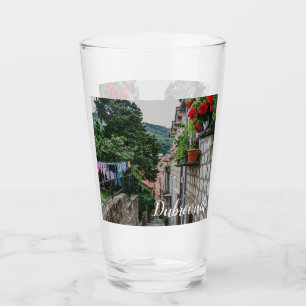 Narrow stone street in Dubrovnik Glass