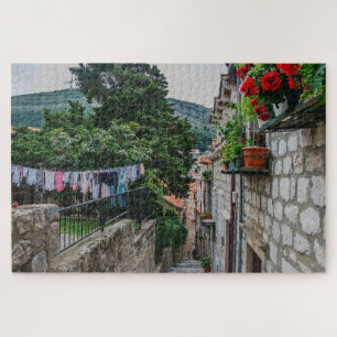 Narrow stone street in Dubrovnik Jigsaw Puzzle