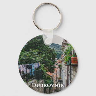 Narrow stone street in Dubrovnik Keychain