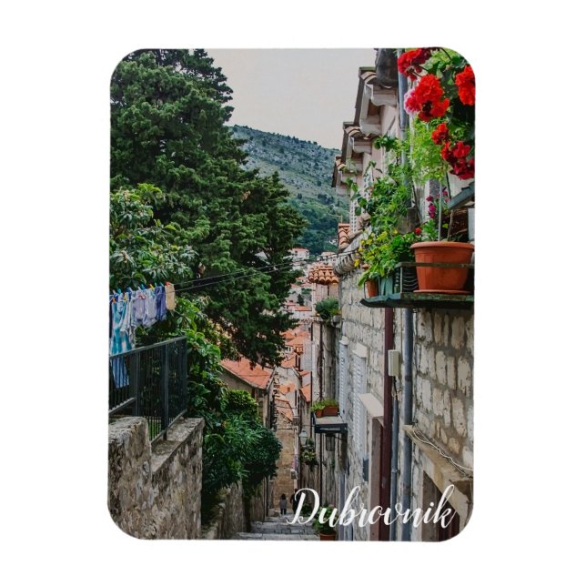 Narrow stone street in Dubrovnik Magnet (Vertical)