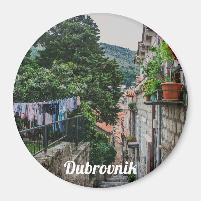 Narrow stone street in Dubrovnik Magnet (Front)