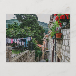 Narrow stone street in Dubrovnik Postcard