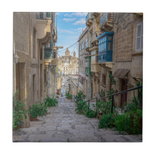 Narrow stone street in Malta Tile