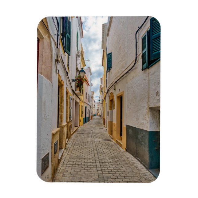Narrow street in Ciutadella - Menorca, Spain Magnet (Vertical)