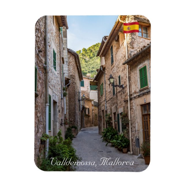 Narrow street in Valldemossa village - Mallorca Magnet (Vertical)