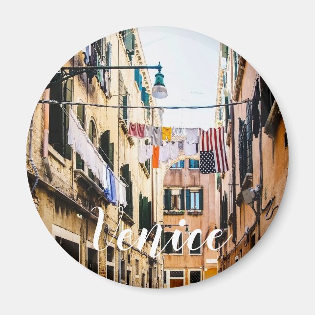 Narrow street in Venice Magnet (Front)