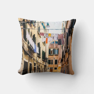 Narrow street in Venice Throw Pillow