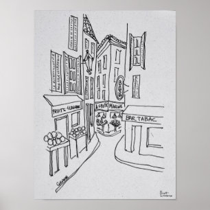 Narrow Streets of Old Nice   Nice, France Poster