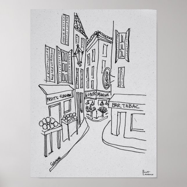 Narrow Streets of Old Nice | Nice, France Poster (Front)