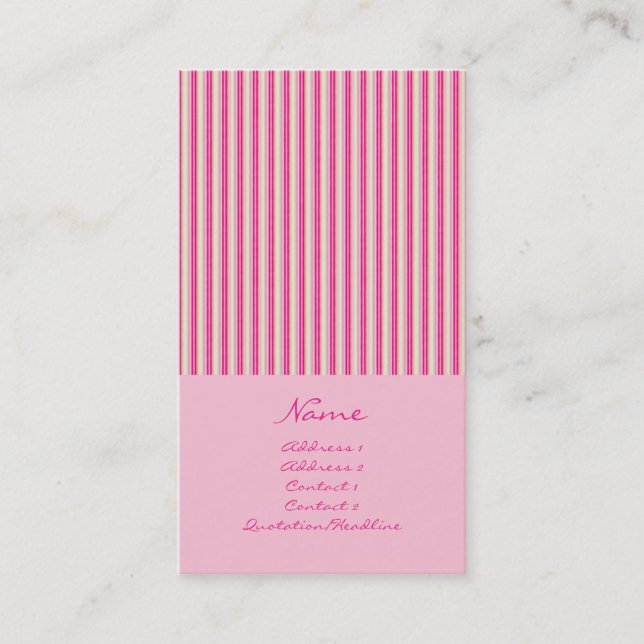 Narrow Stripes No. 0004 Business Card (Front)