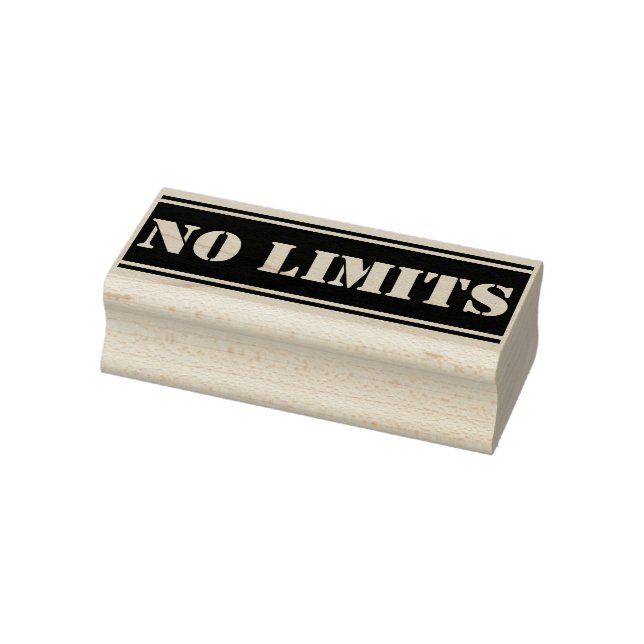 Narrow Stripes white + your own Message: NO LIMITS Rubber Stamp (Stamp)