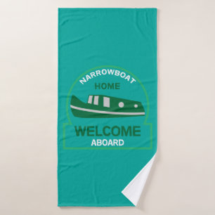 Narrowboat - Accessories - Canal Boat Gifts Bath Towel