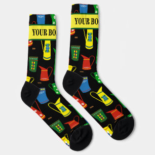 Narrowboat Buckets and Urns Patterned Socks