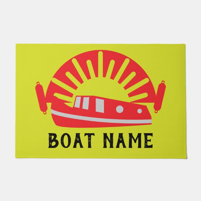 Narrowboat Canal Boat Living Doormat (Front)
