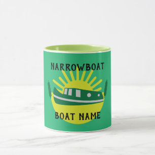 Narrowboat Canal Boat Living Doormat Mug