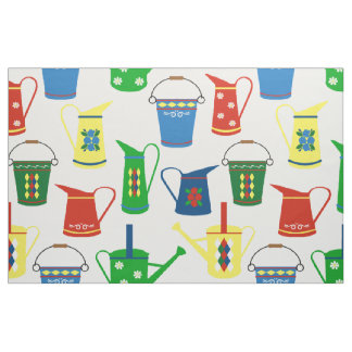 Narrowboat Canal Boat Pattern Fabric
