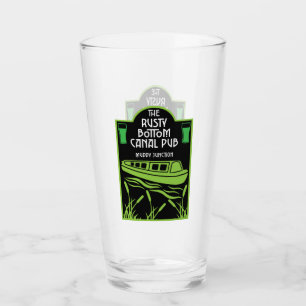 Narrowboat Canal Pubs Glass