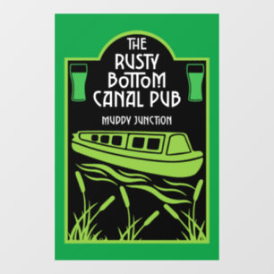 Narrowboat Canal Pubs  Window Cling
