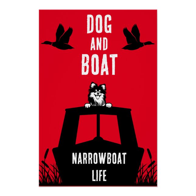 Narrowboat Canalboat Living Poster (Front)