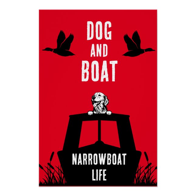 Narrowboat Canalboat Living Poster (Front)