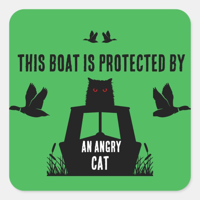 Narrowboat Canalboat Protection Square Sticker (Front)