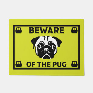 Narrowboat Canalboat Pug Dog Door Mat