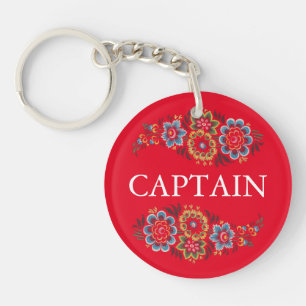 Narrowboat Captain Keychain