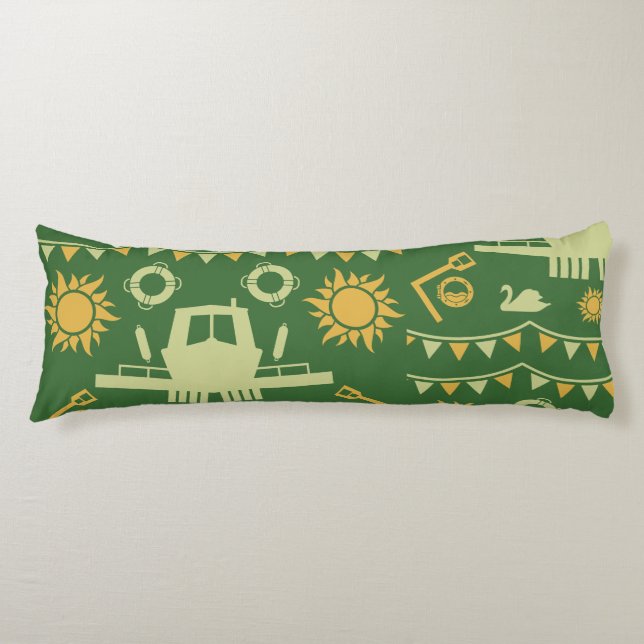 Narrowboat Decor And Gifts Body Pillow (Front)